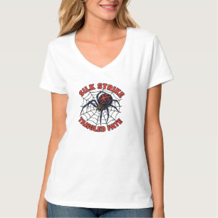 T-shirt Frappe de soie destin emmêlé art d'araignée