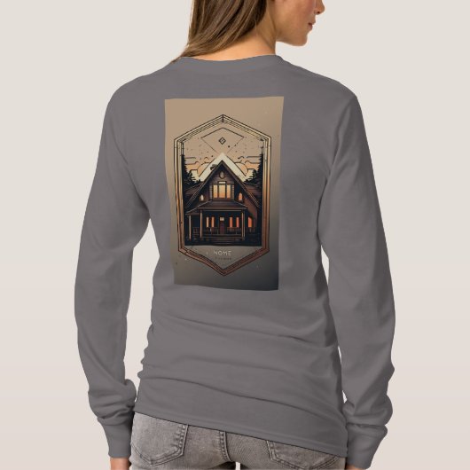 T-shirt Frappé : Éclair et croquis d'arbre T-Shir (Dos)