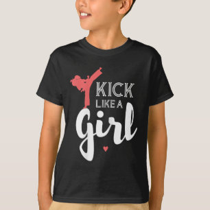 T-shirt Frapper comme une fille de karaté Sport de combat