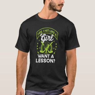 T-shirt Frapper Comme Une Fille Veut Une Leçon Joueur Golf