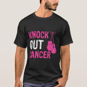 T-shirt Frapper La Boxe Combattre Le Ribbon Rose Cancer Du
