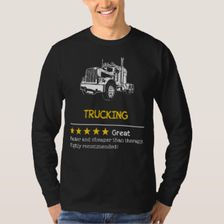 T-shirt Frapper la route vers l'Humour : Camionnage - moin