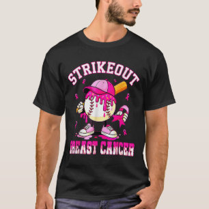 T-shirt Frapper le cancer du sein Baseball Drip P