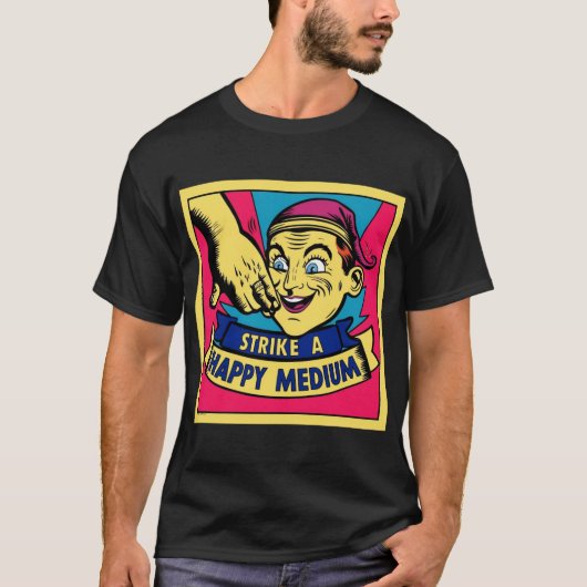 T-shirt Frapper Un Moyen Heureux (Devant)