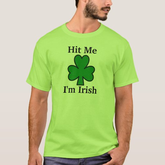 T-shirt Frappez-moi, je suis irlandais (Devant)