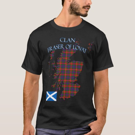 T-shirt Fraser of Lovat Scottish Clan Tartan Scotland (Devant)
