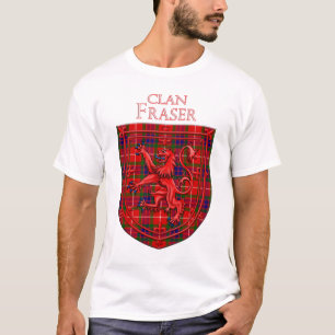 T-shirt Fraser Tartan Scottish Plaid Lion Rampant