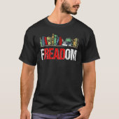 T-shirt Freadom I Read Banned Books Reading Bookworm Libra (Devant)