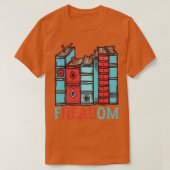 T-shirt Freadom les livres interdits semaine bookworm et l (Design devant)