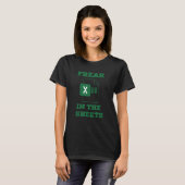 T-shirt Freak Dans La Feuille De Calcul Comptable Nerd (Devant entier)