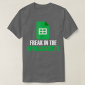 T-shirt Freak dans les feuilles de calcul Comptable Excel (Design devant)