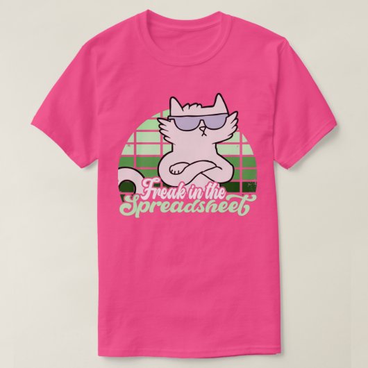 T-shirt freak dans les feuilles de calcul excel compte com (Design devant)