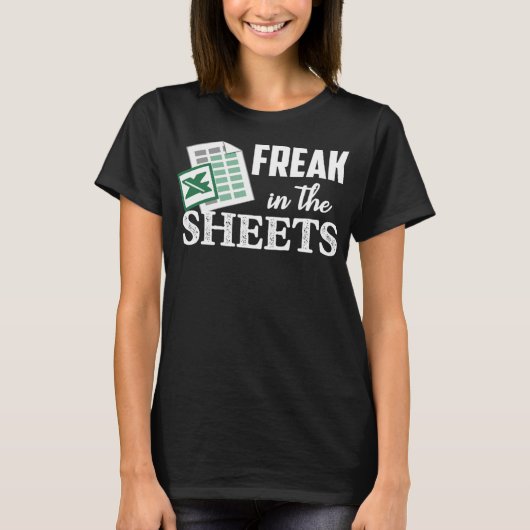 T-shirt Freak Dans Les Feuilles Excel Drôle Comptable Élar (Devant)