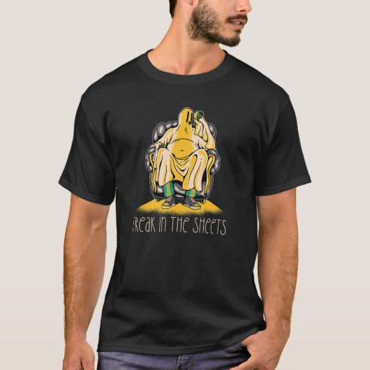 T-shirt FREAK IN THE SHEETS Drunk Ghost Halloween Meme (Devant)