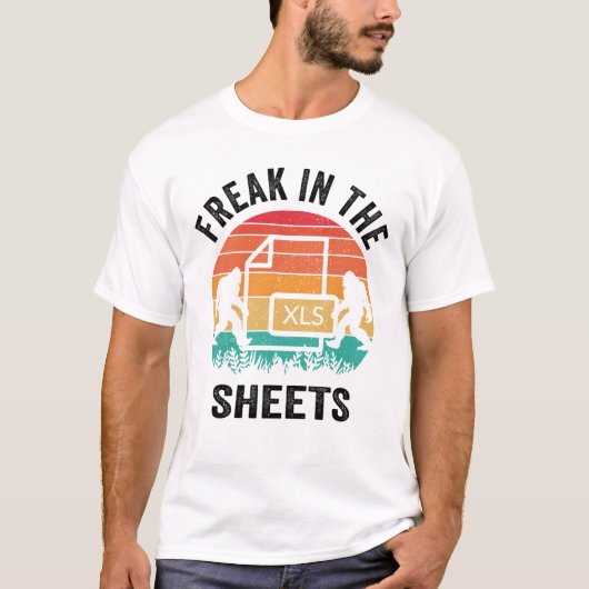 T-SHIRT FREAK IN THE SHEETS SASQUATCH RETRO SUNSET (Devant)