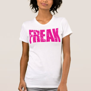 T-shirt FREAK - Texte rose