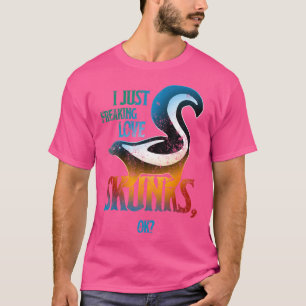 T-shirt Freaking Love Skunks Lote Cute Skunk Wildlife