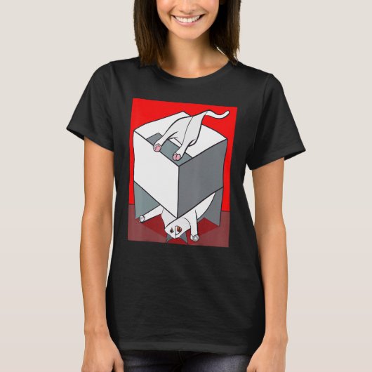 T-shirt Freaky cat artwork kitten meme (Devant)
