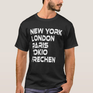 T-shirt Frechen NY Londres Paris Tokyo