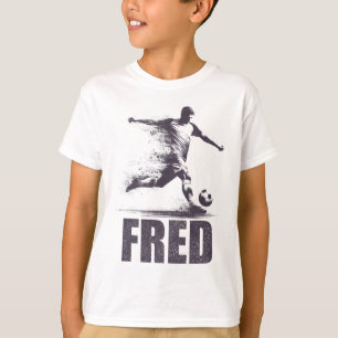 T-shirt Fred Football Garçons Personnalisé Prénom Fred