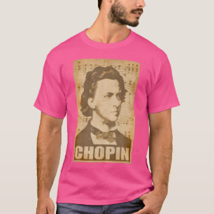 T-shirt Frédéric Chopin Vintage Torn Poster du compositeur