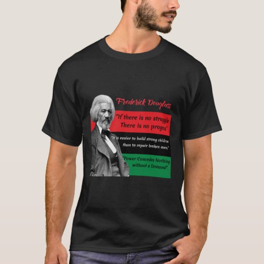 T-shirt Frederick Douglass cite le drapeau panafricain Bla (Devant)