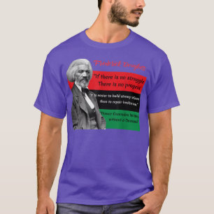 T-shirt Frederick Douglass cite le drapeau panafricain Bla