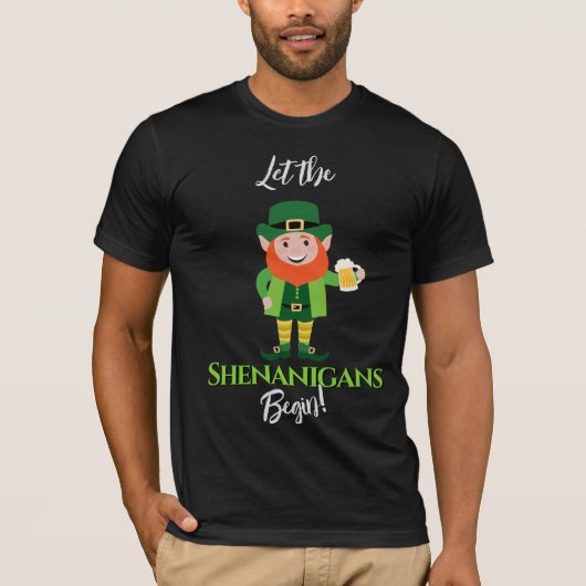 T-shirt Fredonnements Leprechaun Saint-Patrick (Devant)