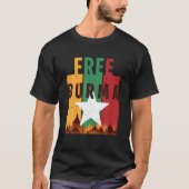 T-shirt Free Burma Freedom For Myanmar And Burmese People (Devant)