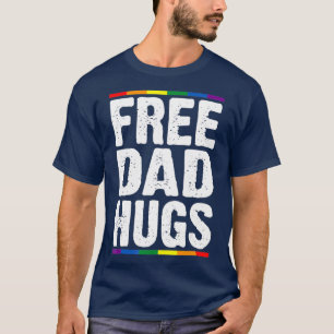 T-shirt Free Dad Hugs LGBT soutient Happy Pride Moth