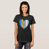 T-shirt Free Dad Hugs Rainbow Heart Lgbt Pride Month (Devant entier)