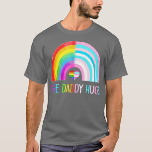 T-shirt Free Daddy Hugs Gay pride LGBTQ LGBT Rainbow Faune
