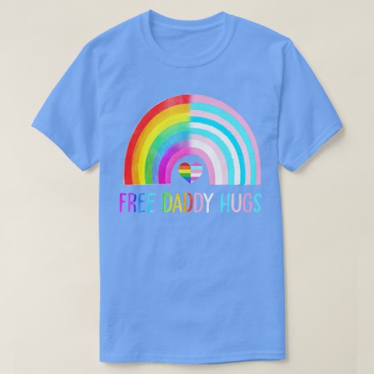 T-shirt Free Daddy Hugs Gay pride LGBTQ LGBT Rainbow Faune (Design devant)