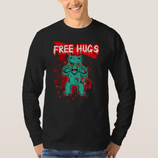 T-shirt Free Hugs Halloween Sarcasm Scary Creepy Costume H