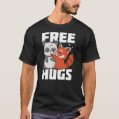 T-shirt Free Hugs I Panda I Kids I Red Panda (Devant)
