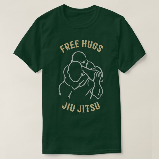 T-shirt Free Hugs Jiu Jitsu BJJ MIXED MARTIAL ART Grapplin (Design devant)