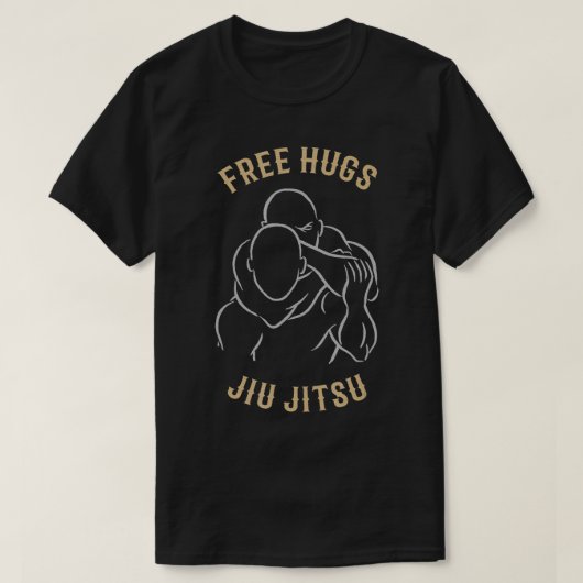 T-shirt Free Hugs Jiu Jitsu BJJ MIXED MARTIAL ART Grapplin (Design devant)