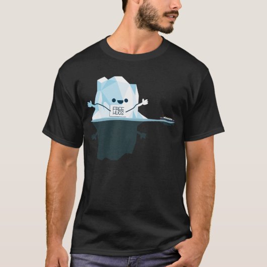 T-shirt Free Hugs Titanic Iceberg Funny RMS Titanic (Devant)