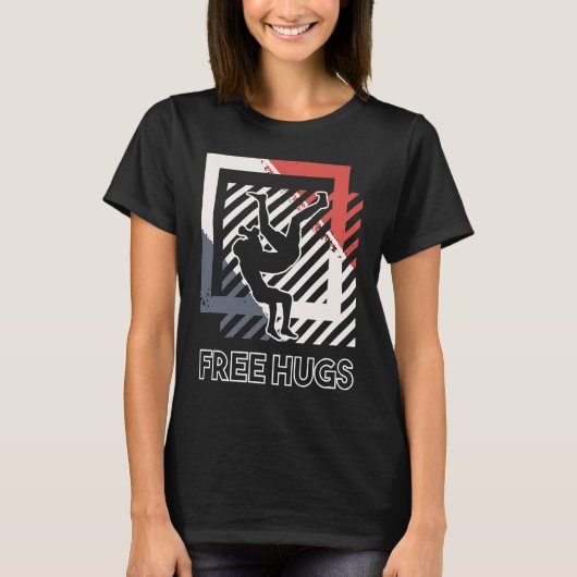 T-shirt Free Hus Cuddle Embrace Professional Wrestling Coa (Devant)