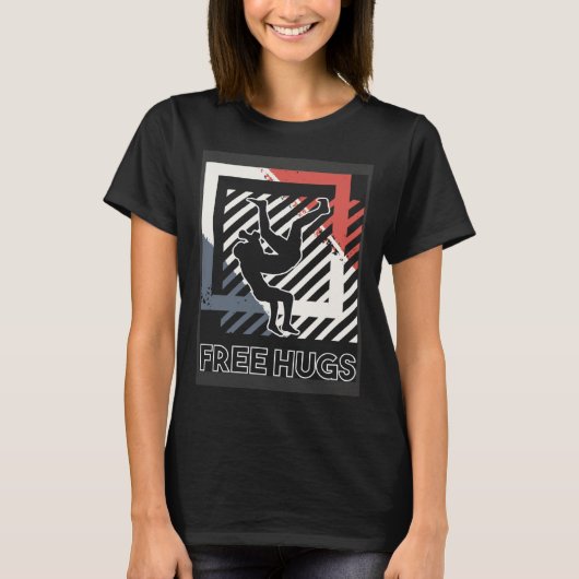 T-shirt Free Hus Cuddle Embrace Professional Wrestling Coa (Devant)