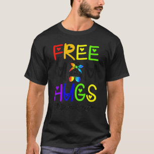 T-shirt Free Maman Hugs Messy Bun Love Flèche Lgbt Gay Les