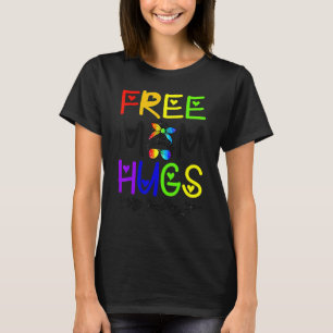 T-shirt Free Maman Hugs Messy Bun Love Flèche Lgbt Gay Les