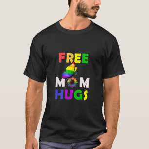T-shirt Free Mom Hugs Ally Butterfly Rainbow LGBTQ Pride G