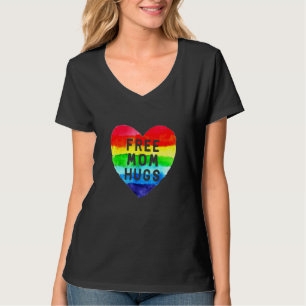 T-shirt Free Mom Hugs Heart Rainbow Pride Lgbtqia Support