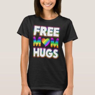 T-shirt Free Mom Hugs Lgbt Drapeau Gay Lesbian Pride Parad