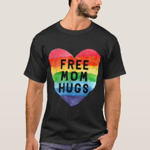 T-shirt Free Mom Hugs LGBT Drapeau Gay Lesbian Pride Parad