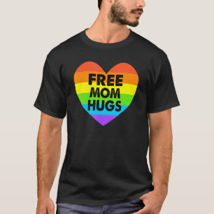 T-shirt Free Mom Hugs Lgbt Drapeau Gay Lesbian Pride Parad