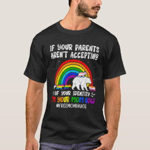 T-shirt Free Mom Hugs LGBT Gay pride Mois LGBTQ Bear Rain