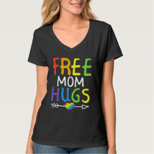 T-shirt Free Mom Hugs LGBT Pride Festival Mois Rainbow Fl