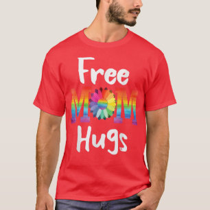T-shirt Free Mom Hugs LGBT Pride Parades Daisy Flower